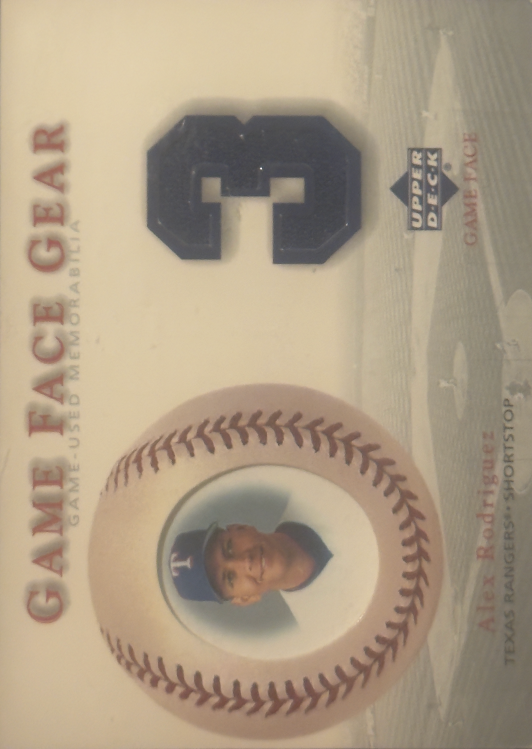 2003 Upper Deck Game Face Gear Relic Alex Rodriguez Texas Rangers #GG-AR2