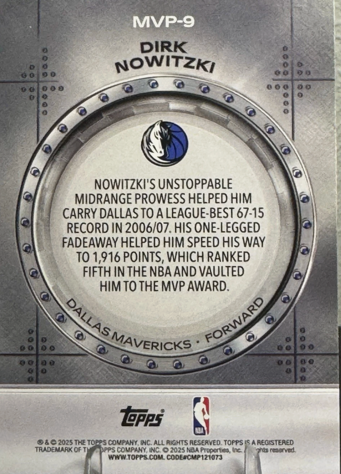 MVP-9 Dirk Nowitzki 2025-26 Topps - MVP Vault